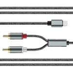 Lightning to Rca Cable Audio Aux -sovitin, Stereo Y -jakaja Adapteri tietyille iPhoneille, Ipad Powelle