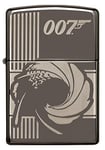 Zippo – James Bond 007, Black Ice – Essence Briquet Coupe-Vent, Rechargeable, dans Une boîte Cadeau de Haute qualité 60005397 Normal
