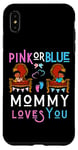 Coque pour iPhone XS Max Rose ou bleu Mommy Loves You sexe révéler maman fête prénatale