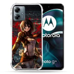 Cokitec Coque Renforcée pour Motorola G14 4G Manga Attaque Titans Mikasa