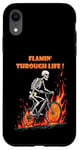 iPhone XR Funny skeleton bike ride Going through hell Biker skeleton Case