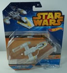 Hot Wheels Star Wars Rebel Y-Wing Fighter New Hope Diecast Model Gold Leader MOC