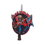 Nemesis Now Iron Maiden Trooper Décoration à Suspendre 8,5 cm, résine, Rouge, Produit sous Licence Officielle Iron Maiden, Cadeau Eddie Iron Maiden, coulé dans la Meilleure résine, habilement Peint à