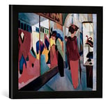 Kunst für Alle 'Encadré Image de August Macke Mode Magasin, Art Impression dans Le Cadre de Haute qualité Photos Fait Main, 40 x 30 cm, Noir Mat