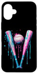 iPhone 16 Plus Sprinkles Drip Baseball Bat Art for Baseball Fans Design Case