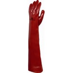 Delta Plus - gants pour la manipulation des produits chimiques petroliers huiles pvc L60 cm taille 10 -PVCC60010 T10 - Rouge