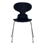 Fritz Hansen - Myran 3101 Midnight Blue Lackad/Silver Grey - Ruokapöydän tuolit - Arne Jacobsen - Sininen - Metalli/Puu