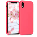 kwmobile Coque Apple iPhone XR - Coque pour Apple iPhone XR - Housse de téléphone en silicone rouge fluo