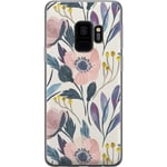 Samsung Galaxy S9 Transparent Mobilskal Blomsterglädje