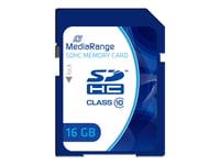 Mediarange - Flash-Minneskort - 16 Gb - Class 10 - Sdhc - Blå