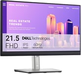 P2222H 21.5"" Full HD (1920x1080) Écran PC, 60Hz, IPS, 5ms, 99% sRGB, DisplayPort, HDMI, VGA, 5x USB, Garantie 3 ans, Noir