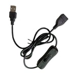 With switch USB Extension Cable Sturdy USB Devices Fan Power Line Adapter  Fan