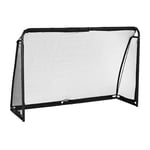 Relaxdays Cage de Foot, pour Enfants et Adultes, Acier Robuste, H x L x P : 120 x 180 x 60 cm, pour Le Jardin, Noire