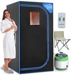 SereneLife Portable Steam Sauna, with Remote Control Timer, Home Sauna Tent, Portable Sauna, Home Steam Sauna, Infrared Sauna, Steam Room, Portable Sauna at Home, Indoor Sauna, Portable Infrared Sauna