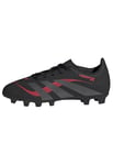 adidas Mixte Enfant Predator Club Firm Multi Ground Football Boots Kids Chaussures, Core Black/Grey Four/Lucid Red, 35 EU