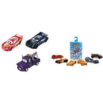 Disney Pixar Cars Color Changers Lightning McQueen, Mater & Jackson Storm 3-Pack & Hot Wheels Color Reveal 1:64 Scale Vehicles with Surprise Reveal & Repeat Color-Change - GYP13, Pack of 2