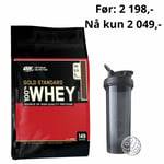 Optimum Nutrition 100% Whey Gold Standard Myseprotein 4545 g + Shaker