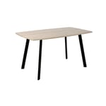 Table à manger fixe Santander couleur chêne 140 cm (largeur) x 76 cm (hauteur) x 80 cm (profondeur)