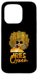 Coque pour iPhone 15 Pro Afro Hair Art Aries Queen Février Anniversaire