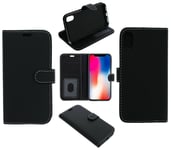 For Alcatel 1c 2019 Phone Case, Cover, Wallet, Slots, Pu Leather / Gel - Black