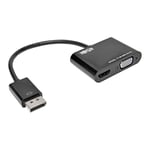 Eaton Convertisseur et adaptateur tout-en-un DisplayPort 1.2 vers VGA/HDMI, 4K à 30Hz, Plug-and-Play aucun pilote ou alimentation nécessaire, câble de 15,24cm (P136-06N-HV-V2)
