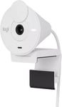 Logitech Brio 300 Full HD Webcam with Privacy Shutter, Off White