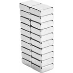 Puissant Aimant Néodyme Super Fort Pour Bricolage Pour Panneaux Mur, Réfrigérateur, Tableau Blanc - Aimant Neodyme Carré De 10X10X4Mm (20Pcs)