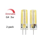 G4 3w dimbar 12v DC + AC Led lampa 3000K varmvit G-4  2-pack Varm vit