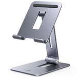 UGREEN iPad Stand Tablet Holder Desk Accessory Adjustable Foldable Portable Aluminum Travel Mount Compatible for iPad 10th 10.9/Pro 13 2024 12.9/Air 11/Mini,iPhone 16 15,Galaxy Tab A8 A9 S9,Surface Go