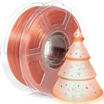 iSANMATE Transparent Glitter PLA Filament 1.75 mm, Filament PLA Transparent Glitter pour Imprimante 3D, Bobine de 1 kg de PLA Clair, Précision +/- 0.03 mm (PLA-Glitter-Orange Pink)