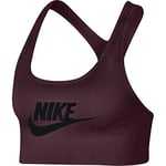 Nike Swoosh Futura Soutien-Gorge Sport Femme, Noir, FR : XL (Taille Fabricant : XL-85)