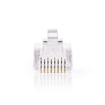 Nedis RJ45-kontakt | Hane | Solid UTP CAT6 | Rak | Guldplaterad | 10 st. | PVC | Transparent | Låda