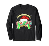 Christmas Santa Gamer Controller Boys Kids Teens Gaming Xmas Long Sleeve T-Shirt