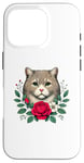 iPhone 16 Pro Roses Flowers Napoleon Cat Minuet Cat Case