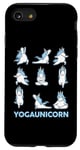 Coque pour iPhone SE (2020) / 7 / 8 YOGA POSE DE LA LICORNE MOTIF DE LA LICORNE MÉDITATION ACRO