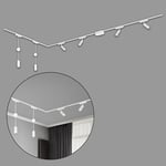 BRILONER - Système de rail Luxtrail set complet, 4x spots LED, 2x suspensions LED réglables en hauteur, forme L, lampes, système de rail lumineux pour plafond, rail pour spots, plafonnier, 3m, blanc