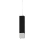 EGLO Suspension luminaire LED Butrano, lustre chambre minimaliste, plafonnier salon ou salle à manger en métal noir et argenté, blanc chaud, douille GU10