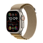 Apple Watch Ultra 2 GPS + Cellular 49mm Natural Titanium Case with Tan Alpine Loop Large