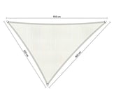 Shadow Comfort Ombre Voile écran Solaire perméable à l'eau HDPE auvent de Jardin pour Jardin extérieur Terrasse UV Bloc - Triangle 3,5x4x4,5m - Arctic White