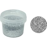 6 X PAILLETTES ARGENT 80 ML POUR PEINTURES À L'EAU