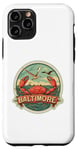 Coque pour iPhone 11 Pro Baltimore Maryland MD DMV Fruits de mer Vacation Crabe Ocean Fun