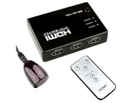 Dynamode 3-port HDMI Switch With Remote Control HD 1080P For TV PS3 XBOX DVD