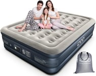 IDOO King size Air Bed, Inflatable bed with Built-in Pump, 3 Mins Quick Air Blow