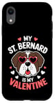 iPhone XR St Bernard My Valentines Hearts Day Dog Mom Dad Case