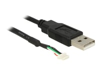 Delock Camera Plug V1.9 - Usb Intern Till Extern Adapter - 5-Stifts Terminalblok (P) Till Usb (Hane) - 1.5 M - Svart - För P/N: 96366, 96381