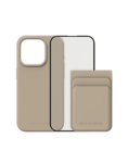 iDeal Silicone and Cardholder Kit iPhone 15PR Beige