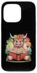 Coque pour iPhone 13 Pro Livre de classement de la ferme Motif vache écossaise Highland