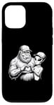 Coque pour iPhone 12/12 Pro Funny Cryptid Bigfoot Alien Love Valentine Monster Femme Homme