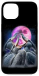 Coque pour iPhone 13 3 Shoebill Stork hurling at the moon Funny Shoebill Bird