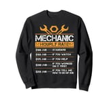 Mechanic Hourly Rate Grandpa Worker Labor Rates Dad Gifts Sweatshirt